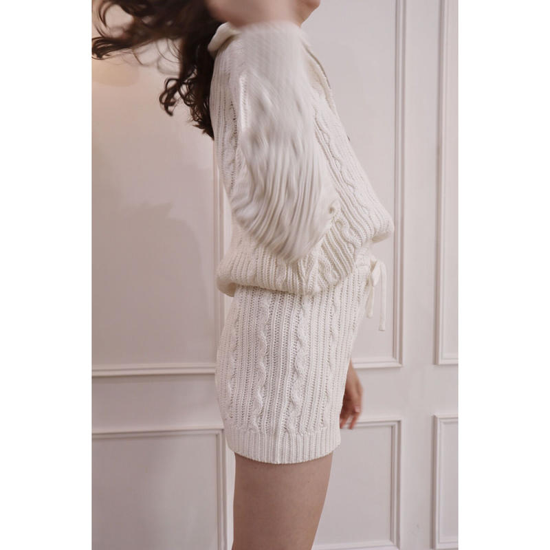 cable knit bloomers white | épine cable knit bloomers white | épine