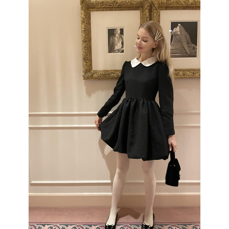 Jacquard balloon onepiece | épine 直販入荷 Jacquard onepiece【epine】 balloon ミニワンピース