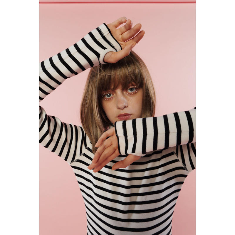 Eé finger hole high neck mini onepiece border |...