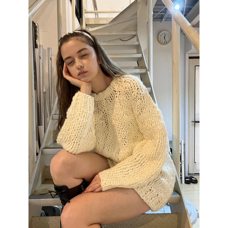 handmade knit ivory | épine handmade knit ivory | épine