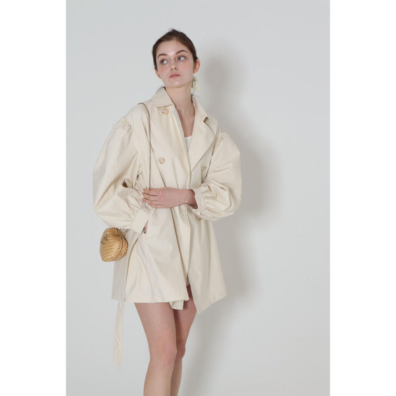 arm volume mini trench coat ivory | épine