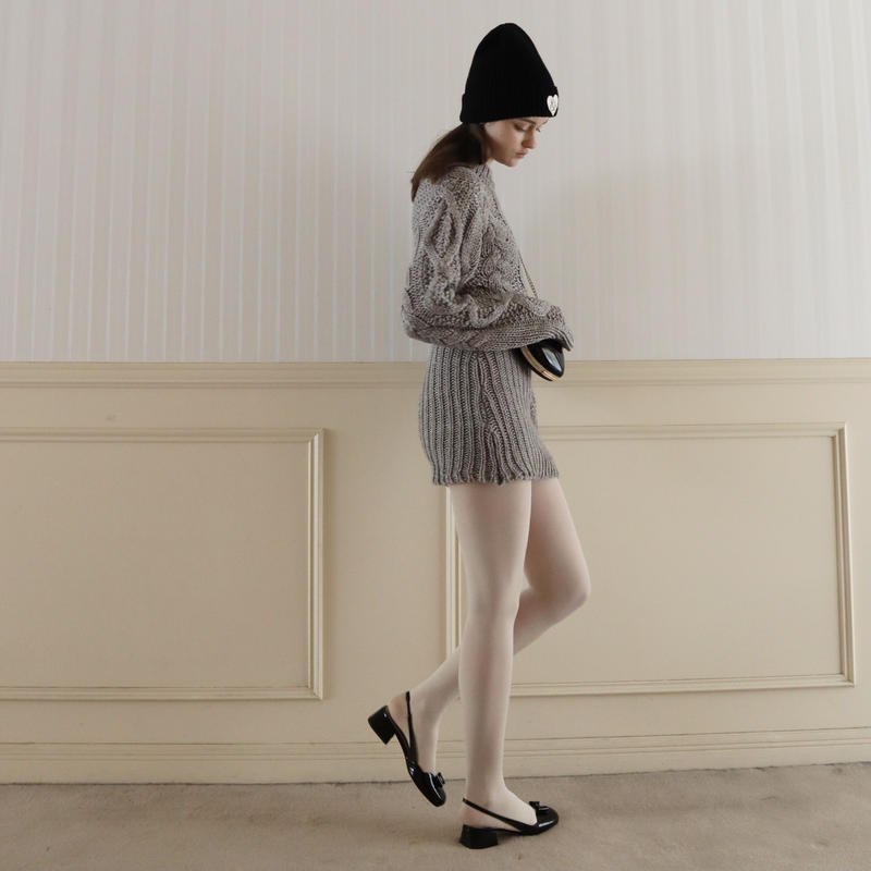 cable knit lady onepiece gray | épine