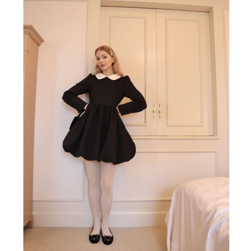 Jacquard balloon onepiece | épine 直販入荷 Jacquard onepiece【epine】 balloon ミニワンピース