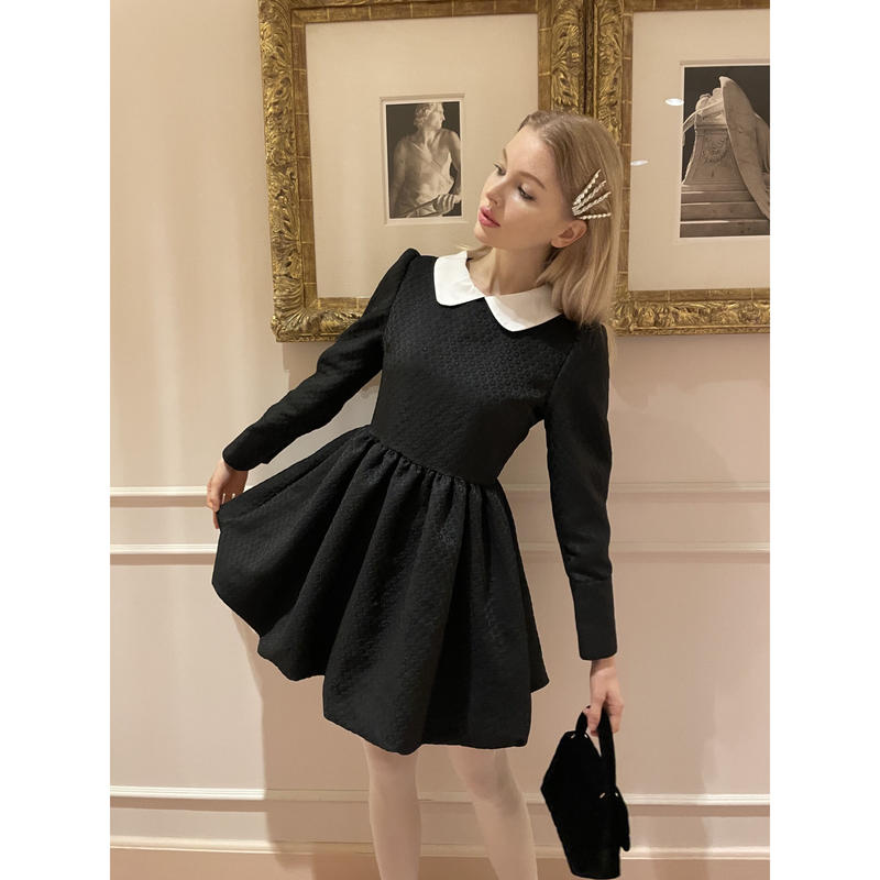 Jacquard balloon onepiece | épine 直販入荷 Jacquard onepiece【epine】 balloon ミニワンピース