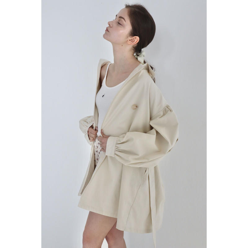 arm volume mini trench coat ivory | épine