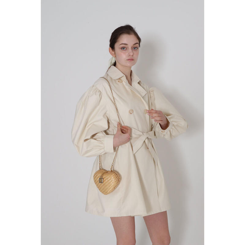 arm volume mini trench coat ivory | épine
