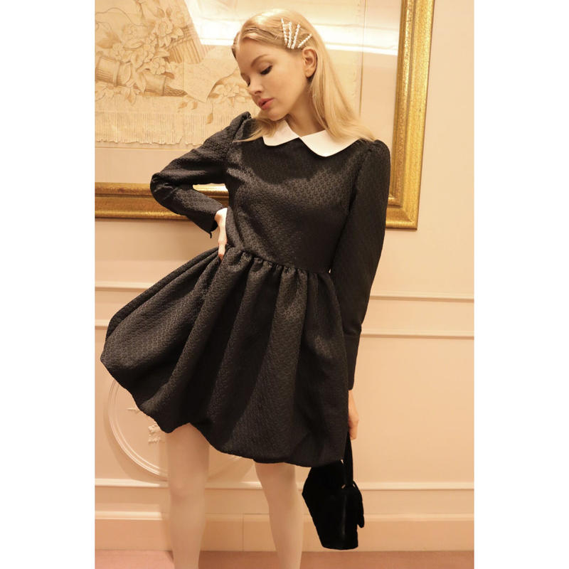 Jacquard balloon onepiece | épine 直販入荷 Jacquard onepiece【epine】 balloon ミニワンピース