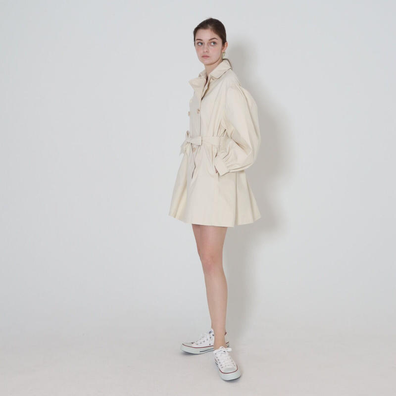 arm volume mini trench coat ivory | épine