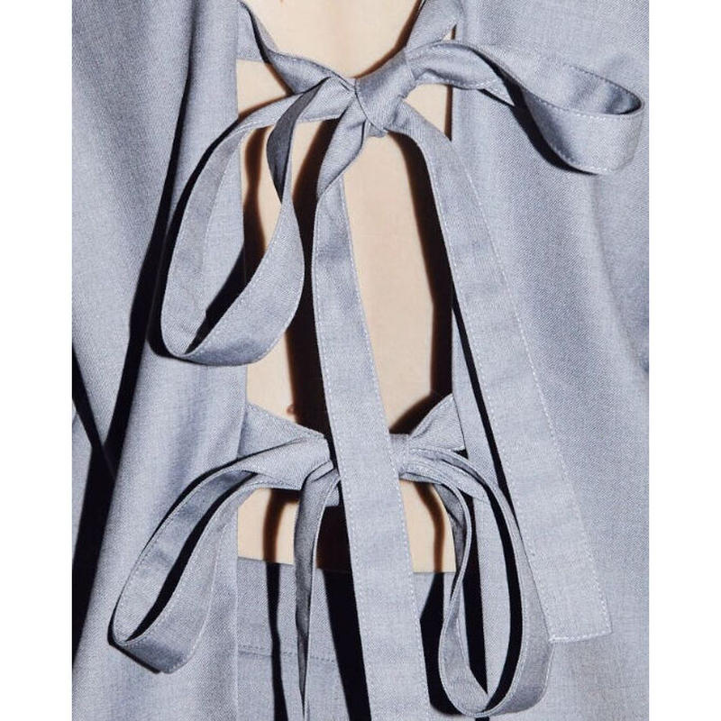 back ribbon Pearl pleats frill jacket suits gr...
