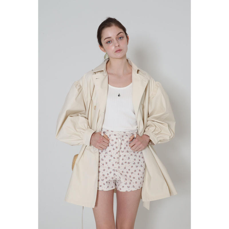 arm volume mini trench coat ivory | épine