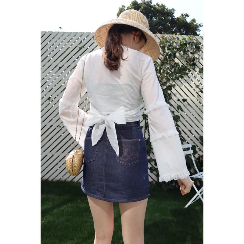 25%OFF】 エピヌ バックEe刺繍 デニムミニスカート tdh-latinoamerica.de