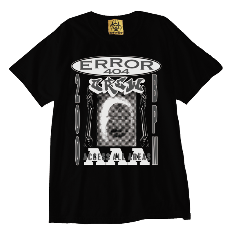 Error404 Crew a T Shirt Black Error404