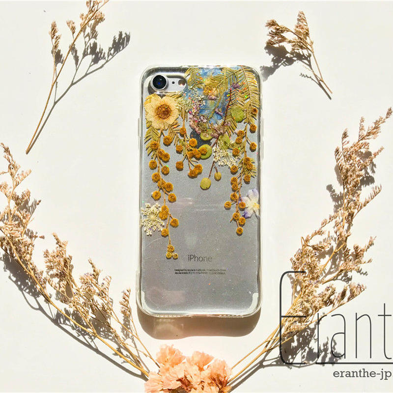 シンプル 押し花 フルーツ スマホケース Iphone Xperia Galaxy