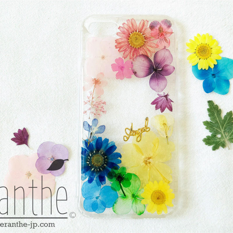 カラフル 押し花 ドライフラワー スマホケース のコピー Eranthe