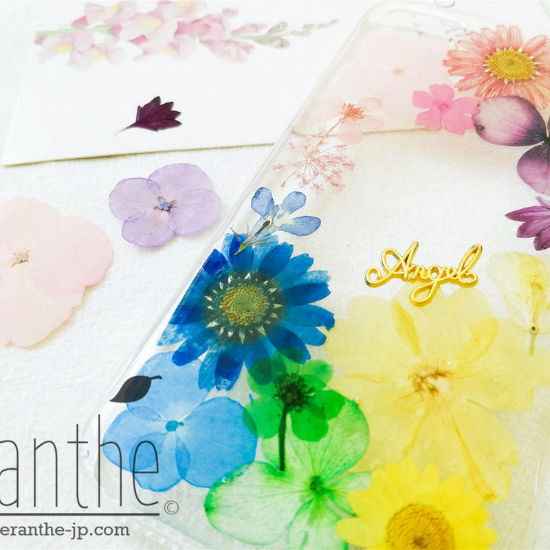 カラフル 押し花 ドライフラワー スマホケース のコピー Eranthe
