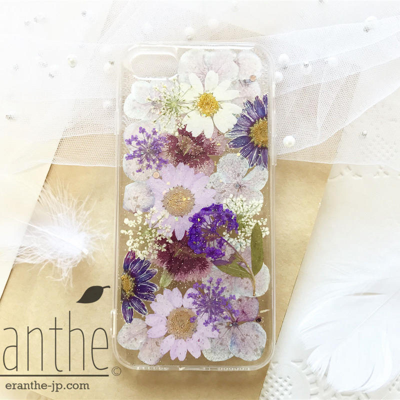 押し花 ドライフラワー スマホケース Eranthe