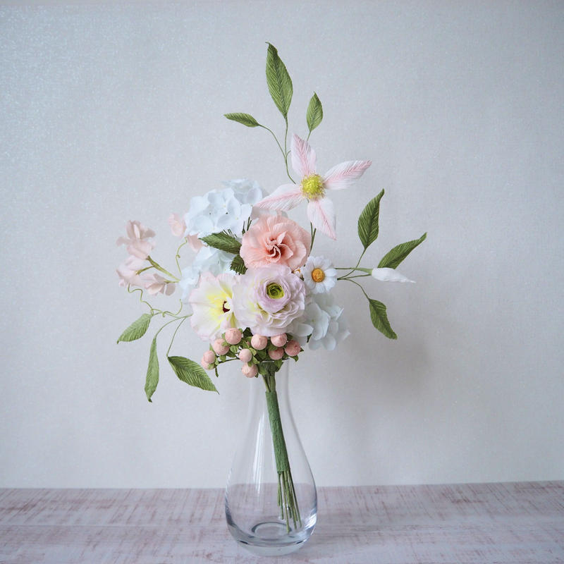 オーダーメイド 初夏の爽やか花束 Flower And Art ペーパーフラワー専門店