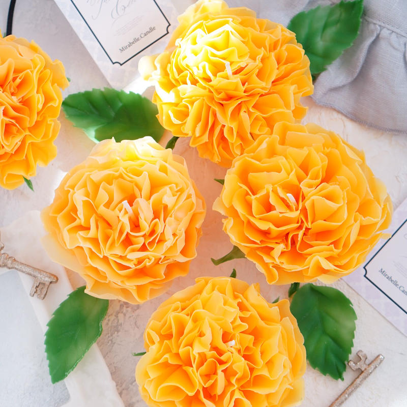 バラ オレンジイエローでポジティブに マンゴーリーバ お色変更可 ミラベルキャンド