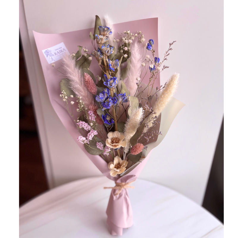 ドライフラワー花束 S ピンク系 Flowershop Kaika