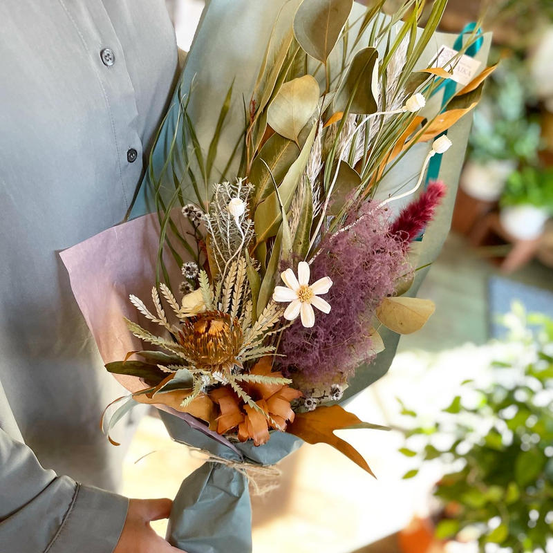 ドライフラワー花束 M ナチュラル Flowershop Kaika