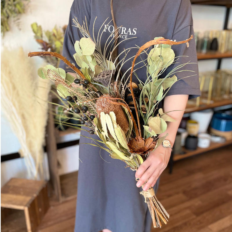 ドライフラワー花束 L ナチュラル系 Flowershop Kaika