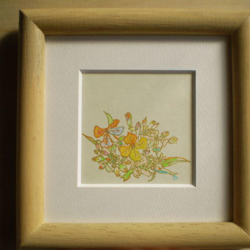 水彩画原画　桜堤と菜の花 水彩画原画 桜堤と菜の花 ＃590 絵画 syoumei 通販 15408863