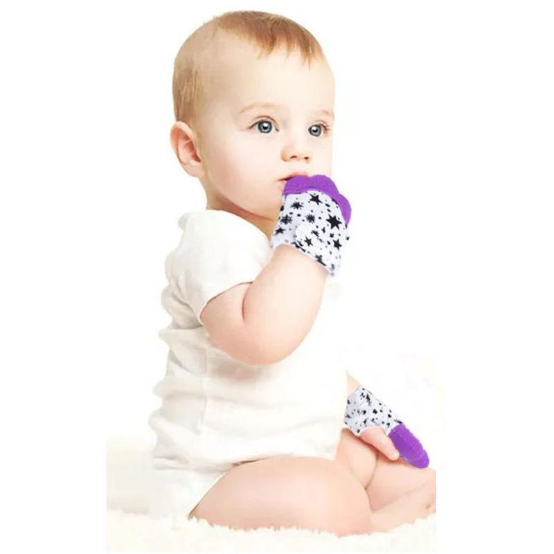 片手用 1ピース カラフル 赤ちゃん 用 乳歯用 ベビー グローブ おしゃぶり 手袋 歯固め