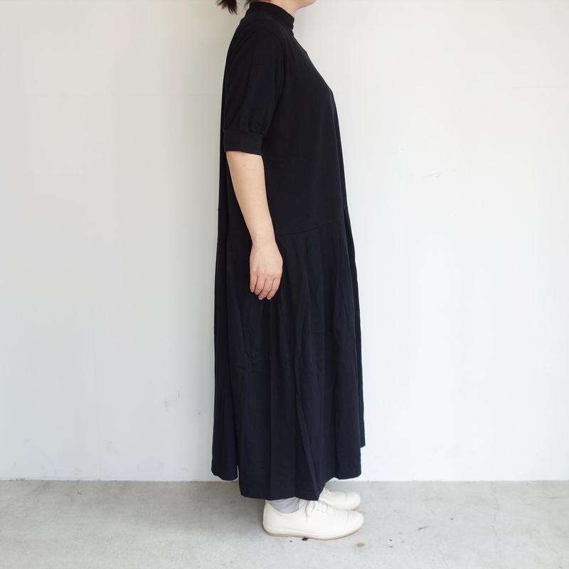 Homspun 30 天竺 ハイネック 半袖ワンピース Folkhimeji S Store