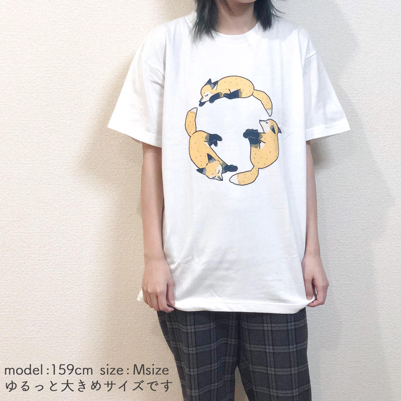 まるまるきつねtシャツ Tama様コラボグッズ おきつね工房出張所