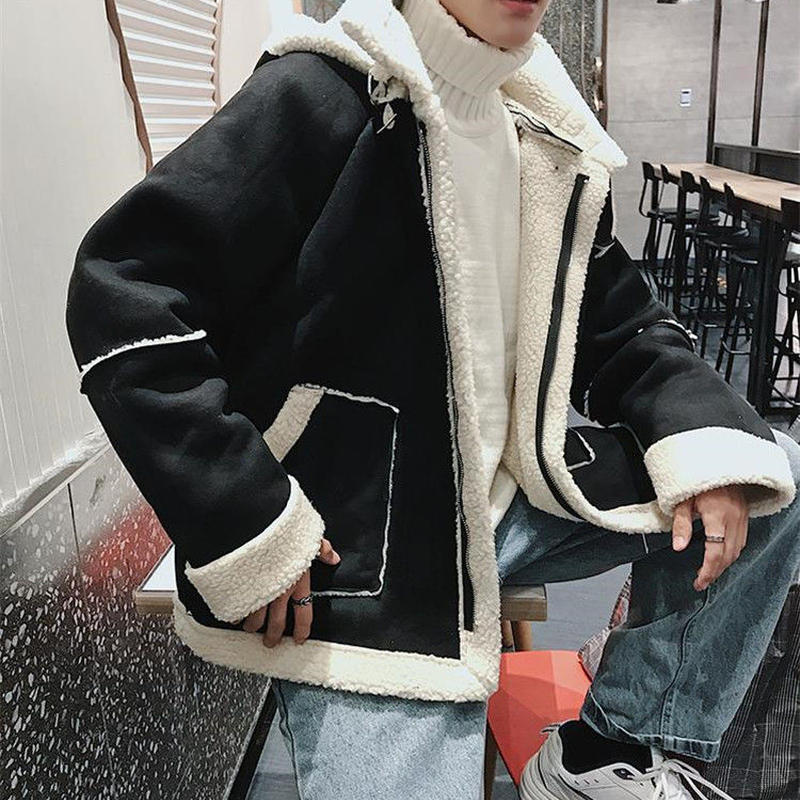 ランキング１位受賞 アウター メンズ ボアジャケット 韓国系 人気 白 黒 2色 M 2xl 最安値に挑戦 Theblindtigerslidell Com