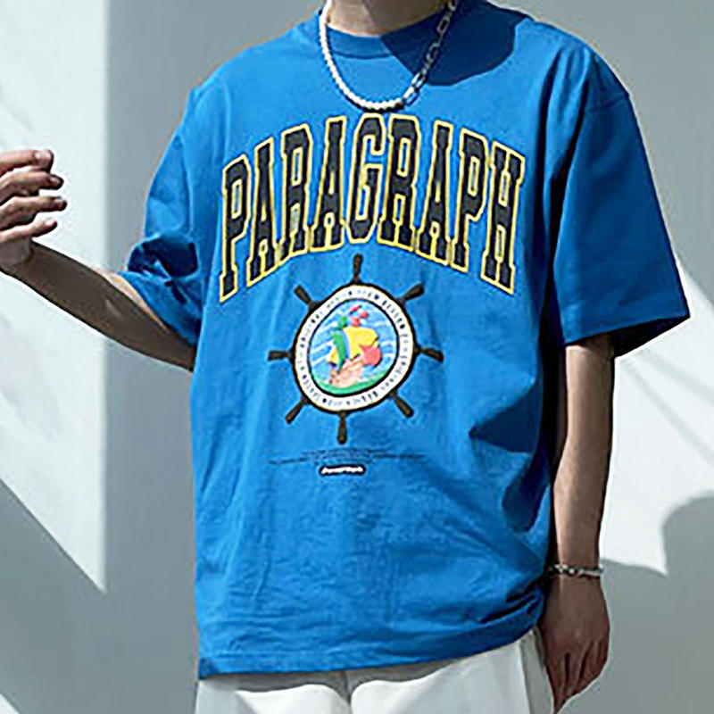 Paragraph パラグラフ イラスト プリント Tシャツ Steering Rudder