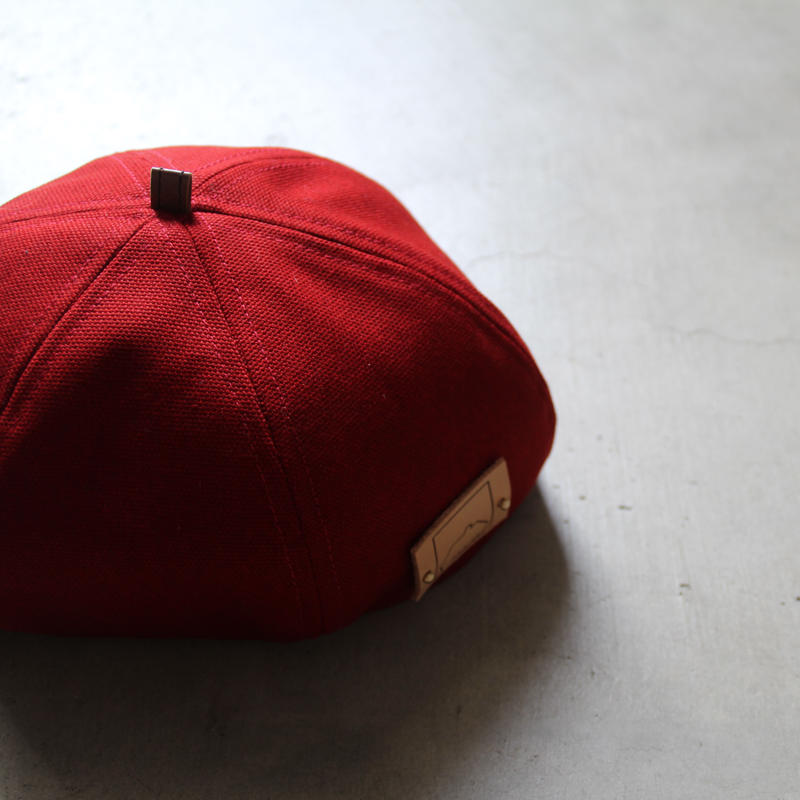 大人ベレー帽 酒袋風帆布生地 赤色 Fukukafulu S Store