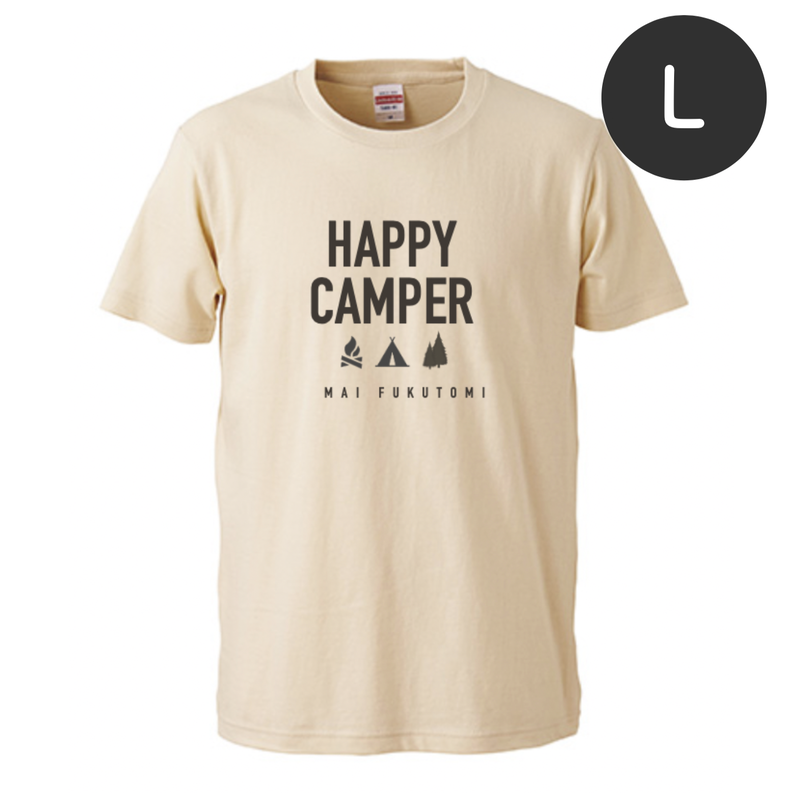 Happyなcamper Tシャツ ナチュラルカラー Lサイズ Fukutomimai
