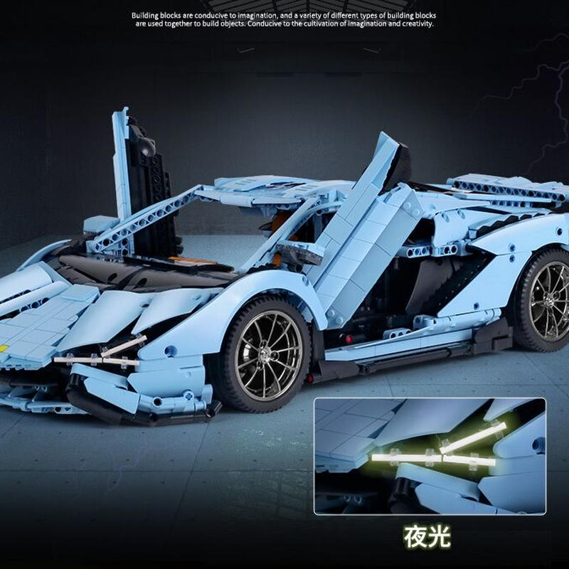 レゴ テクニック 互換品 ランボルギーニ シアン FKP37 デザイン ブルー レゴ テクニック 互換品 ランボルギーニ シアン FKP37 デザイン ブルー