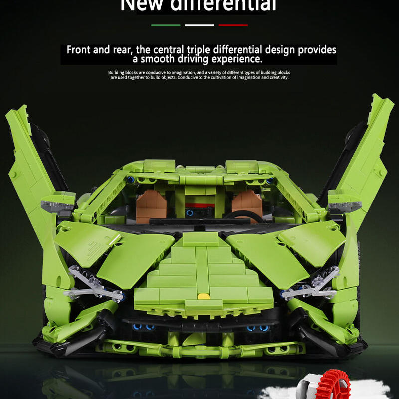 レゴ テクニック 互換品 ランボルギーニ シアン Fkp37 デザイン グリーン スーパーカー