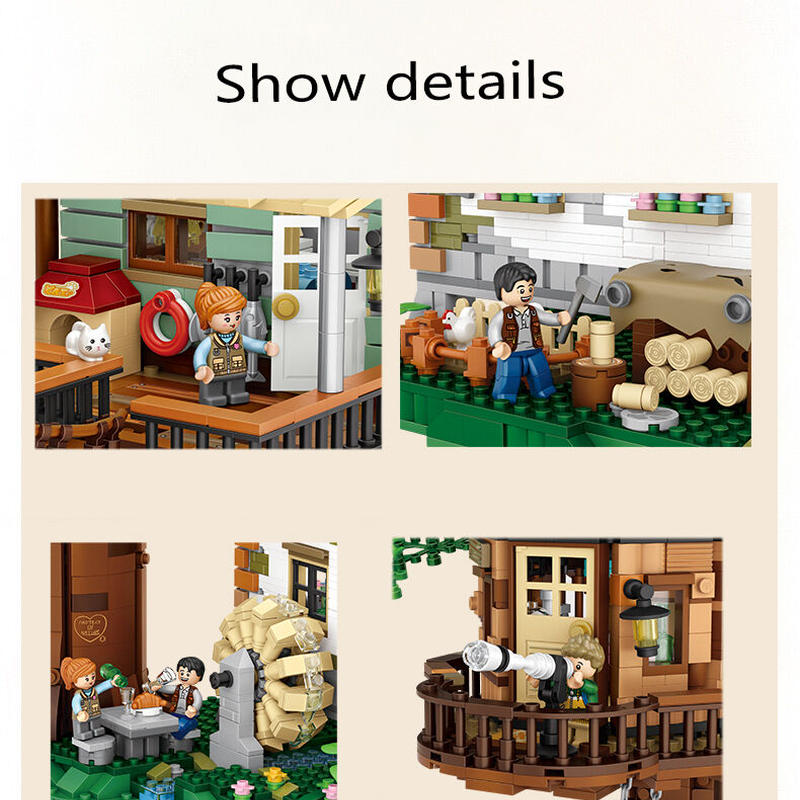 レゴ 互換品 ツリーハウスと森の家 自然 木の家 ブランコ ブロック 互換 建物 街並み おも