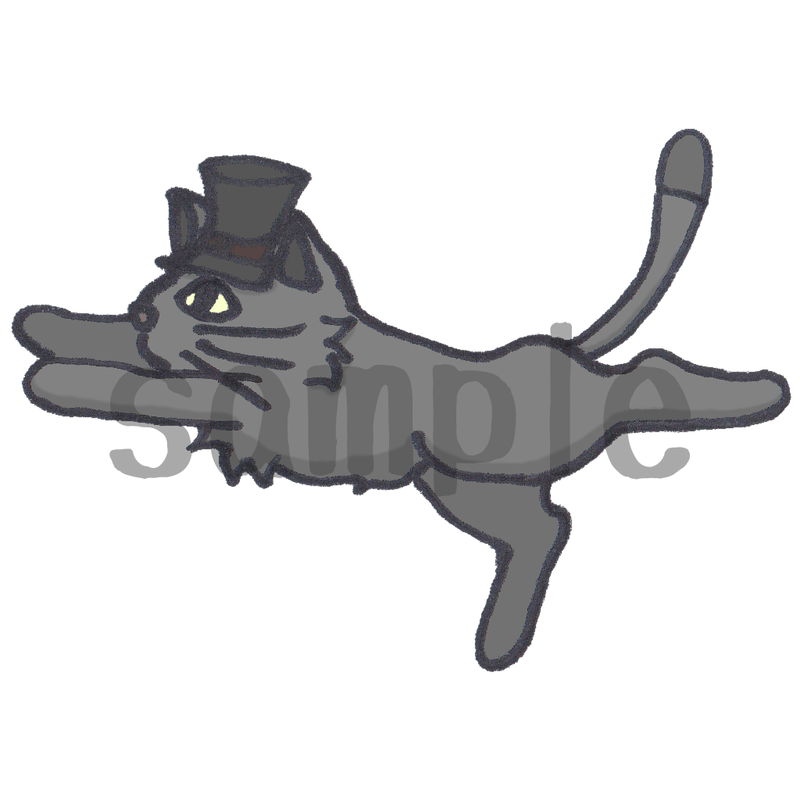イラスト ヨガ猫 戦士のポーズ3 Funyasis