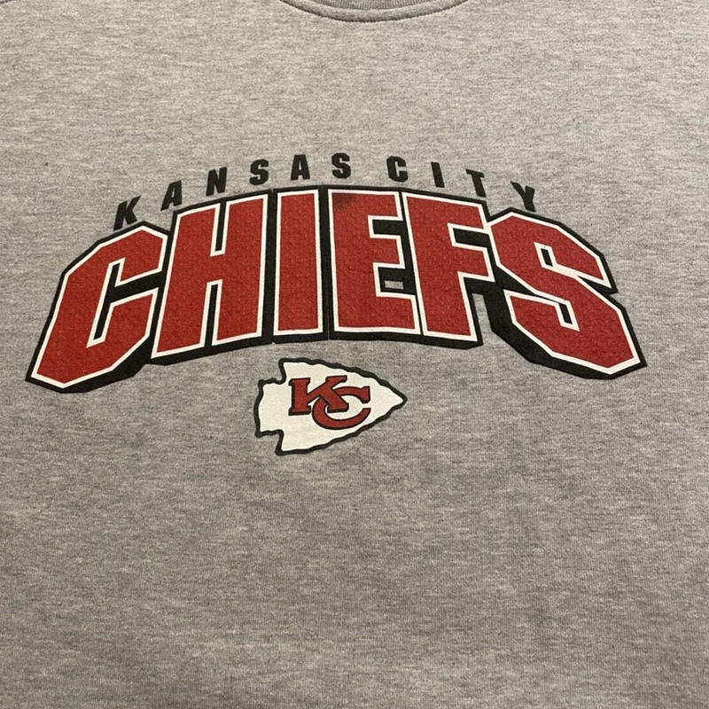 NFL KANSAS CITY CHIEFS スウェットシャツ Lサイズ グレー | 古着屋Q... NFL KANSAS CITY CHIEFS スウェットシャツ Lサイズ グレー | 古着屋Q...