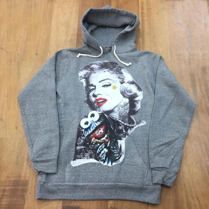 Rarete ラルテ マリリンモンロー クッキーモンスター パーカー グレイ 星柄 F