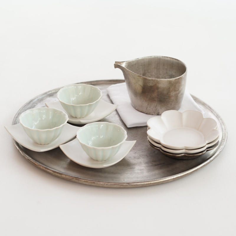 安藤雅信 李朝花びら皿 S 白マット釉 ギャルリ百草 Online Store