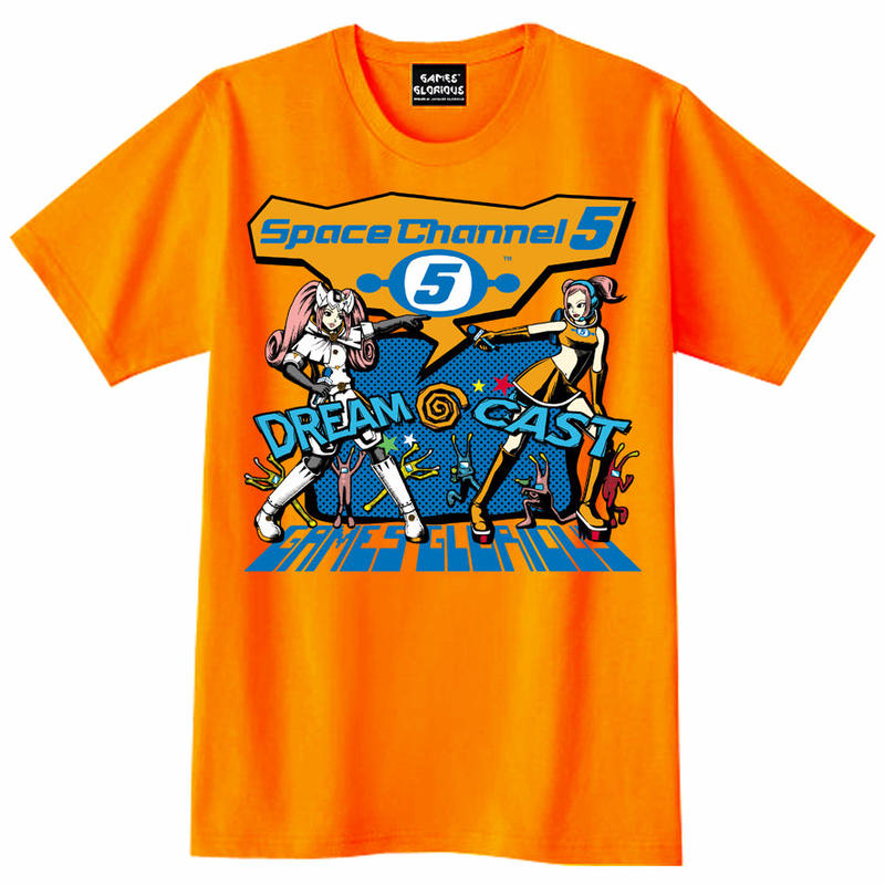 ドリームキャスト X スペースチャンネル5 Tシャツ Orange Games Gl