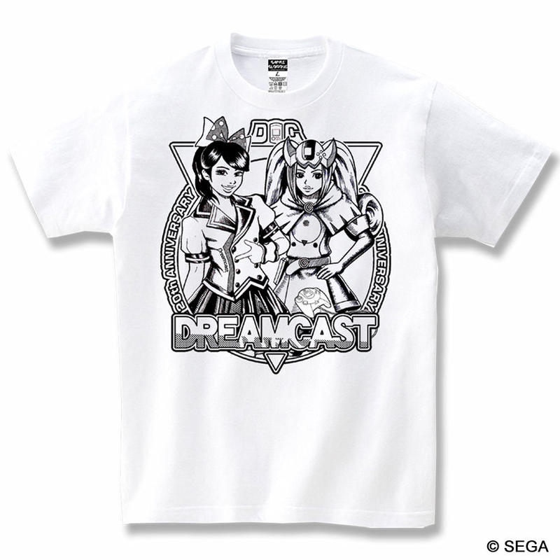 ドリームキャスト Real X Virtual Tシャツ ホワイト Games Glo