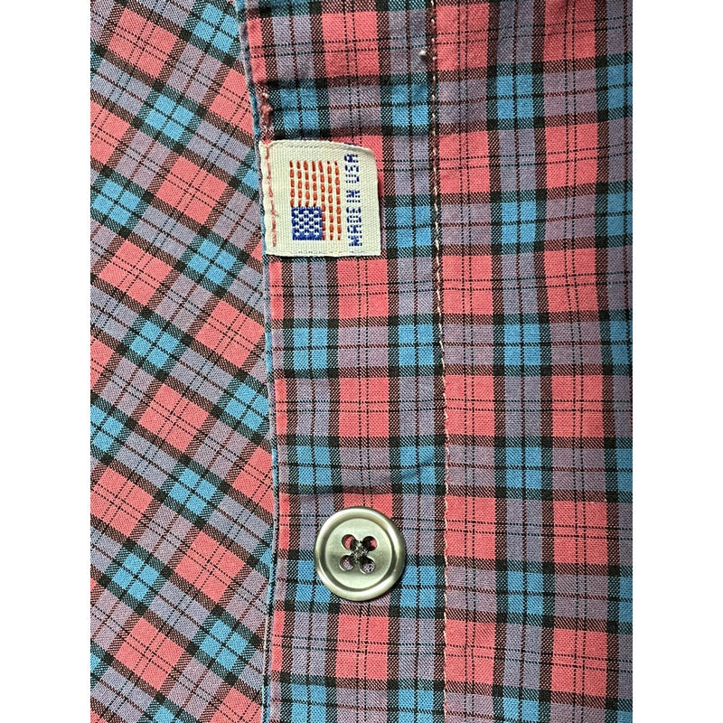 訳あり商品 Made In Usa製 Steven Alan 長袖チェックシャツ ピンク