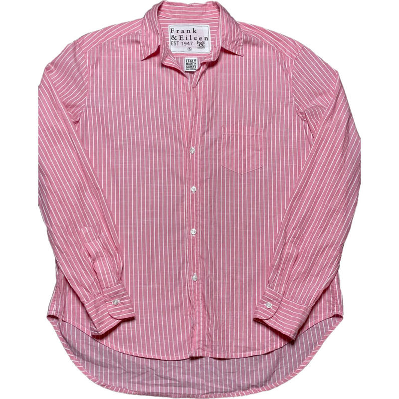 サザビーリーグ取り扱い Frank Eileen 長袖ストライプ柄シャツ ピンク Sサイズ