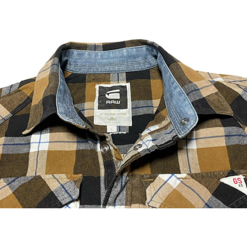 G-STAR RAW 長袖チェックシャツ ブラウン Sサイズ | Ultimate Star G-STAR RAW 長袖チェックシャツ ブラウン Sサイズ | Ultimate Star