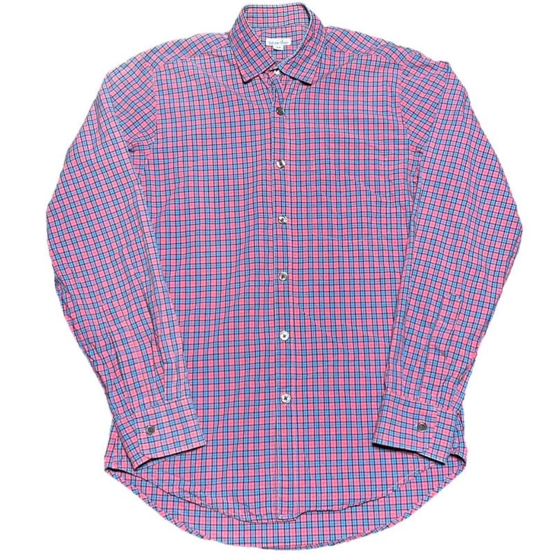 訳あり商品 Made In Usa製 Steven Alan 長袖チェックシャツ ピンク