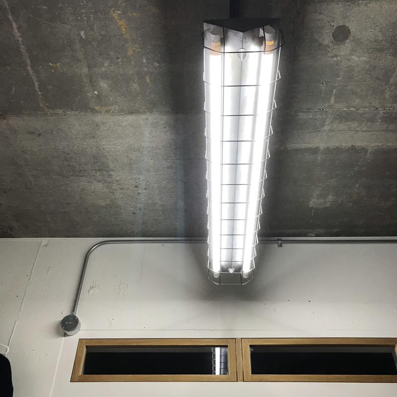 C 2lwg ダクトレール用1灯ledライト 無骨 アイアンワイヤーガード 照明器具