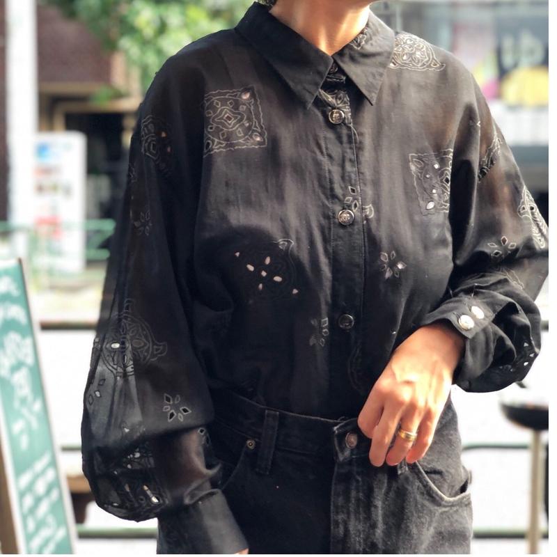 Used かっこいい シースルー シャツ Garden730