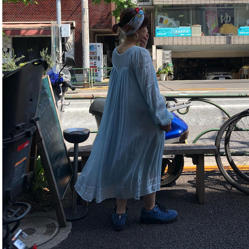 Used ふわっとパステルカラーのロングワンピース Garden730