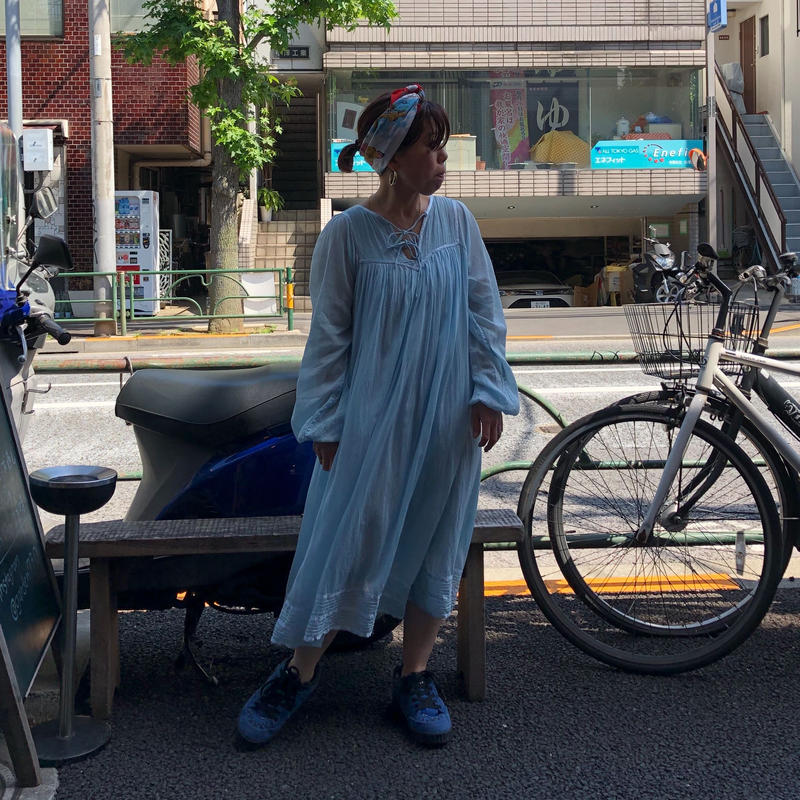 Used ふわっとパステルカラーのロングワンピース Garden730